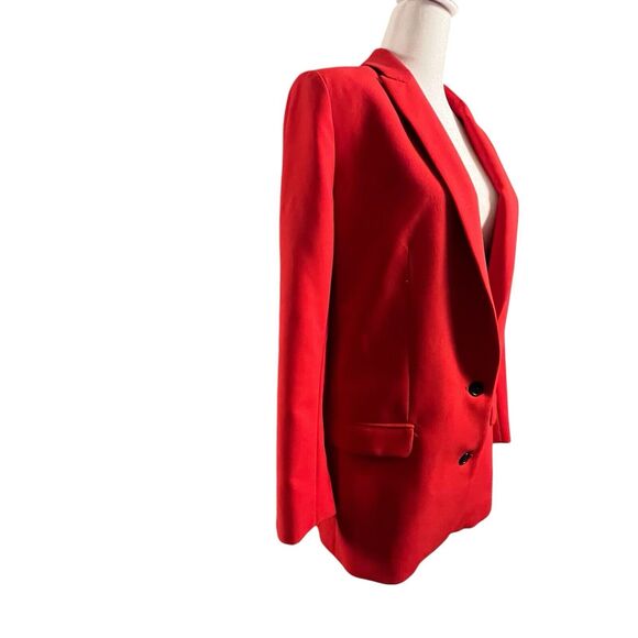 Zadig Voltaire Red Pant Suit Size 36 Rock Blazer Black Pinstripes - Picture 13 of 16